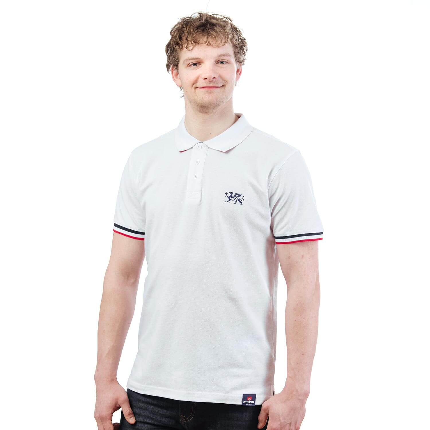 Rostocker Polo-Shirt, weiß, Gr. L