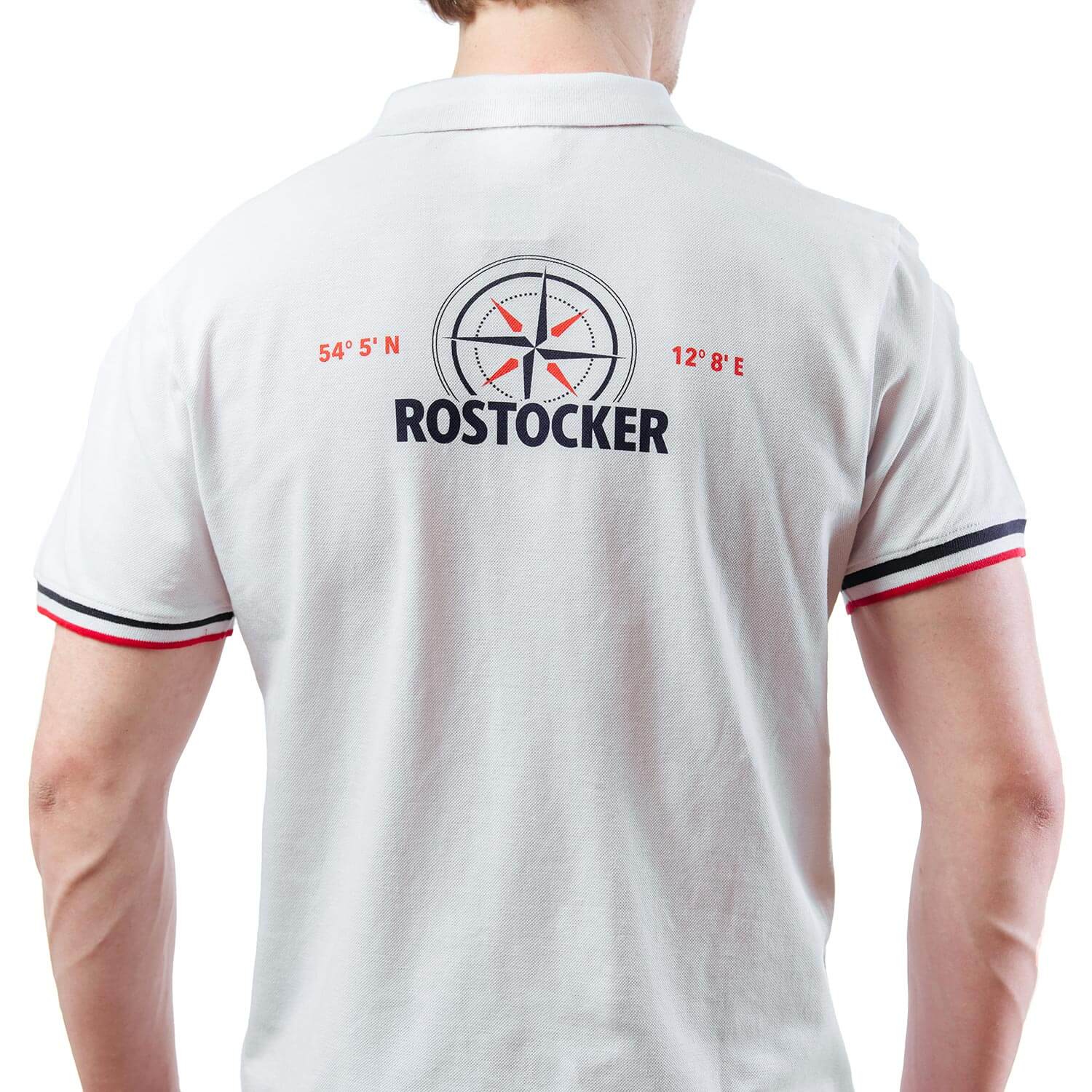 Rostocker Polo-Shirt, weiß, Gr. L